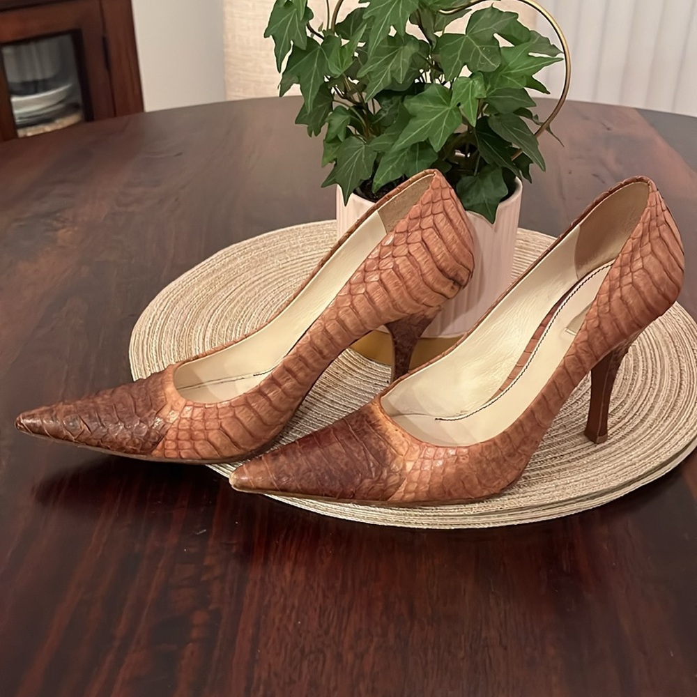 Prada Brown Python Pumps - image 6